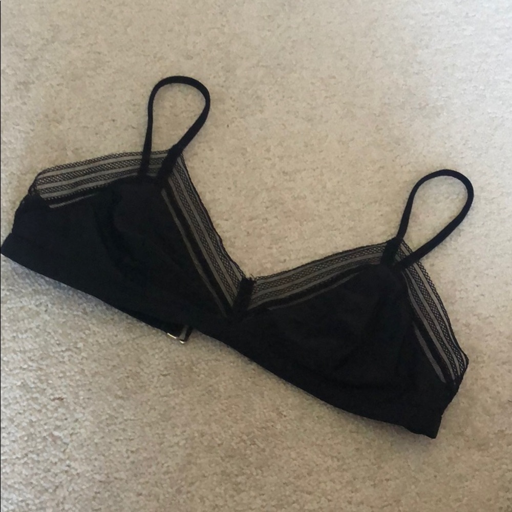 Black Net Mesh Bikini Top